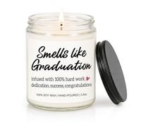 Funny Graduation Gifts Her Him, 3.5 oz Lavender Soy Wax Scented Candle, Cheerful Congratulations on Your Graduation Presents for College, High School, Masters Degree, Phd