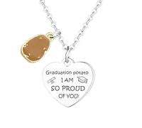 Funny Graduation Potato Gift Positive Necklace for Daughter Son Niece Best Graduation Gift Idea Encourage Women Necklace