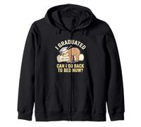 Funny Graduation Sloth I Graduated Can I Go Back To Bed Now? Zip Hoodie