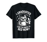 Funny Graduation Tee I Graduated Can I Go Back To Bed Now? T-Shirt