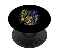 Funny Graffiti Statue of Liberty Spray Can Urban Protest PopSockets Adhesive PopGrip
