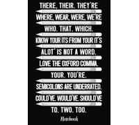 Funny Grammar Police Grammar Nazy English Writing Teacher Notebook: Inspirational Journal or Notebook for Teacher Gift: Great for Teacher Appreciation/Retirement/Year End Gift /6"x9"110 Pages