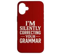 Funny Grammar Police Silently Correcting Design Case for iPhone 16 Plus