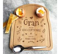 Funny Gran Flowers Personalised Gift Eggs & Toast Soldiers Breakfast Board