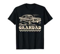 Funny Grandad Classic Car Classic Groovy Retro Fathers Day T-Shirt