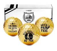 Funny Grandad Gifts Golf Balls Set for Men or Him, Perfect for Grandad, Coworkers, Boss, Golfers, Golf Lovers for Birthday & Father's Day - Gold