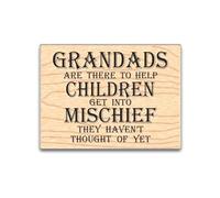 Funny Grandad Wooden Wall Sign, Humorous Family Quote Fridge Magnet, 11 cm x 8 cm