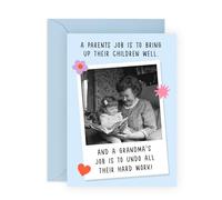Funny Grandma Card - Humorous Greeting Card for Grandmother, Grandparent, Grandmum, Nanny, Nan, Her - For Birthday, Mother's Day, or Just Because - Comes with Fun Stickers