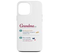 Funny Grandma Definition Bedtime Rules Case for iPhone 13 Pro Max