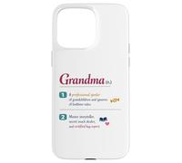 Funny Grandma Definition Bedtime Rules Case for iPhone 15 Pro Max