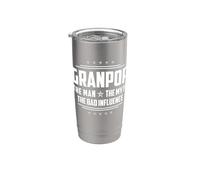 Funny Granpop The Man Myth Bad Influence Father’s Day Stainless Steel Insulated Tumbler