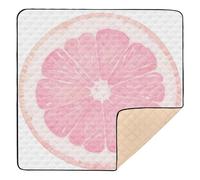 Funny Grapefruit Cross Section Pattern Large Sturdy Baby Play mat Foldable for Floor Water Resistant Foldable Travel Play Mat for Babies Infants Toddlers, 50'' x 50''