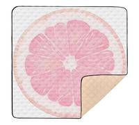 Funny Grapefruit Cross Section Pattern Large Stylish Baby Activity Play Mat for Floor Comfortable Baby Play Tummy Time Mat for Baby Toddler Infant, 50'' x 50''