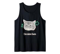 Funny Graphic cat Cats Before Twats Trendy Cat Design Tank Top