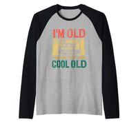 Funny Graphic Tees for Elderly I'm Old but I'm Like Cool Old Raglan Baseball Tee