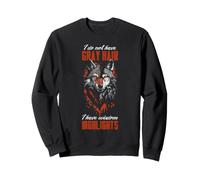 Funny Gray Hair Wolf Wisdom Highlights Quote Graphic Sweatshirt