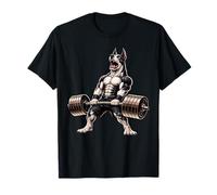 Funny Great Dane Lifting Weights Gym Workout Dog T-Shirt