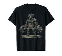 Funny Great Dane Lifting Weights Gym Workout Dog T-Shirt