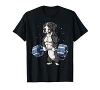 Funny Great Dane Lifting Weights Gym Workout Dog T-Shirt
