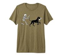 Funny Great Dane Running Skeleton Halloween Premium T-Shirt