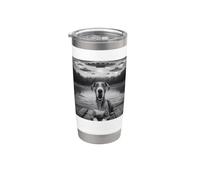 Funny Great Dane Selfie UFO Alien Spaceship Dog Lover Stainless Steel Insulated Tumbler