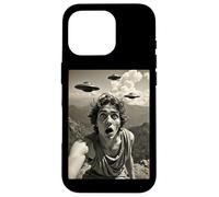 Funny greek god Selfie with UFOs Weird Alien Case for iPhone 16 Pro