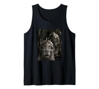 Funny Greek Warrior Spartan Helmet Capybara Tank Top