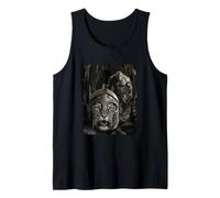 Funny Greek Warrior Spartan Helmet Tiger Tank Top