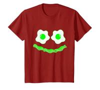 Funny Green Breakfast Costume Eggs Ham Smile Face Brunch T-Shirt