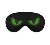 Funny Green Evil Eyes Sleep Mask Blindfold for Sleeping Elastic Blackout Eye Mask Cover for Full Night's Sleep Travel and Nap