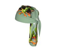 Funny Green Frogs 1 Print Breathable Versatile Cycling Cap for Men Women Headband Yoga Running Sweatband