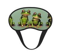 Funny Green Frogs 1 Print Sleep Mask Soft Cover Eye No Pressure for Sleeping, Eye Masks for Side Sleepers