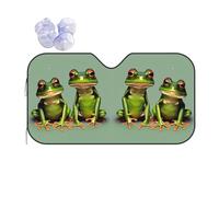 Funny Green Frogs 1 Sun Shade - Folding Car Front Window Sunshade for Cars SUV Trucks,Max UV Blocking and Keep The Vehicle Cool