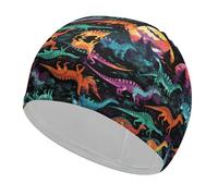 Funny Green Frogs High Elasticity Swimming Caps Adult Non-Slip Waterproof Swim Caps Long Hair Swimmings Hat Women Swims Hat