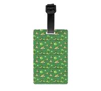 Funny Green Frogs Print Luggage Tag Suitcases Identification Labels Set Travel Bag Backpack Suitcase Tags