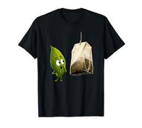 Funny Green Leaf Meets Herbal Tea Bag Humor T-Shirt