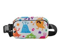 Funny Green Monsters Waterproof Fanny Packs Womens Belt Bag Hip Pouch Flower Travel Waist Bag, Funny Green Monsters, 8 x 5.3 x 2.3 inch, Funny Cute, Funny Green Monsters, 8 x 5.3 x 2.3 inch, Funny