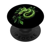 Funny Green Tree Python Lover Reptile Keeper Pet Owner Snake PopSockets Adhesive PopGrip