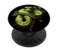 Funny Green Tree Python Lover Reptile Keeper Pet Owner Snake PopSockets Adhesive PopGrip