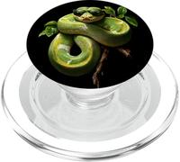 Funny Green Tree Python Lover Reptile Keeper Pet Owner Snake PopSockets PopGrip for MagSafe