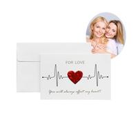 Funny Greeting Card, Red Heart Greeting Cards, Creativity Card, Interesting Family Gifts Birthday Card for Women Girls with Envelope, Thank You Card, Anniversary Card, Valentine Day Card