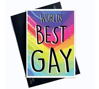 Funny Greeting Cards Gay Card Gay Gift World's Best Gay Best Friend Cards Birthday Christmas Valentines Anniversary Novelty Joke PC363