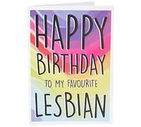 Funny Greeting Cards Lesbian Card Gay Gift Best Friend Cards Birthday Present Happy Birthday to My Favourite Lesbian Novelty Joke Fun PC364