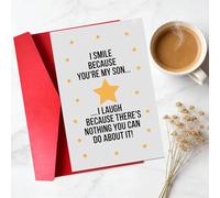 Funny Greetings Card for Son - Perfect for Family, Friends & Anyone | Unique Gift & Cute Decor Idea | Humorous Card for Birthdays, Valentine's Day, Anniversaries & More A39