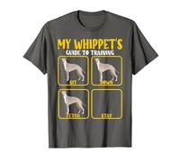 Funny Greyhound Whippet Dog Training Guide for Whippet mom T-Shirt, Men, Asphalt Grey, X-Large
