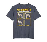 Funny Greyhound Whippet Dog Training Guide for Whippet mom T-Shirt, Men's Big and Tall, Heather Blue, 5X Tall
