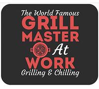 Funny Grill Chef Cooking Master Bbq Chef Smoked Meat Lover Barbecue Mouse Mat Stitched Edge Mousepads Soft Mouse Pad For Home Office Pc 25X30Cm