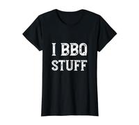 Funny Grilling I BBQ Stuff for the Barbecue Cook Value Graphic T-Shirt, Women, Black, S
