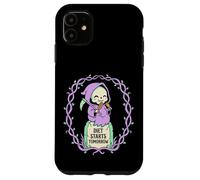 Funny Grim Reaper Diet Starts Tomorrow Corn Dog Lover Case for iPhone 11