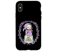 Funny Grim Reaper Diet Starts Tomorrow Corn Dog Lover Case for iPhone X/XS